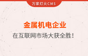 金屬機電企業(yè)在互聯(lián)網市場大獲全勝！